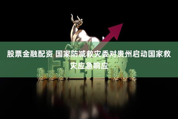 股票金融配资 国家防减救灾委对贵州启动国家救灾应急响应