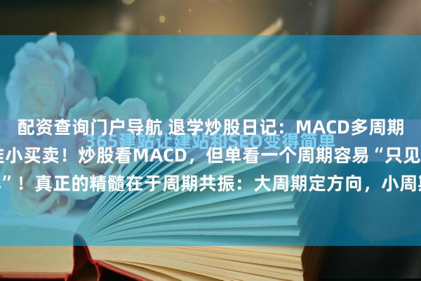 配资查询门户导航 退学炒股日记：MACD多周期实战：看懂大趋势，抓准小买卖！炒股看MACD，但单看一个周期容易“只见树木，不见森林”！真正的精髓在于周期共振：大周期定方向，小周期找时机。如何操作？记住这核心三点：...